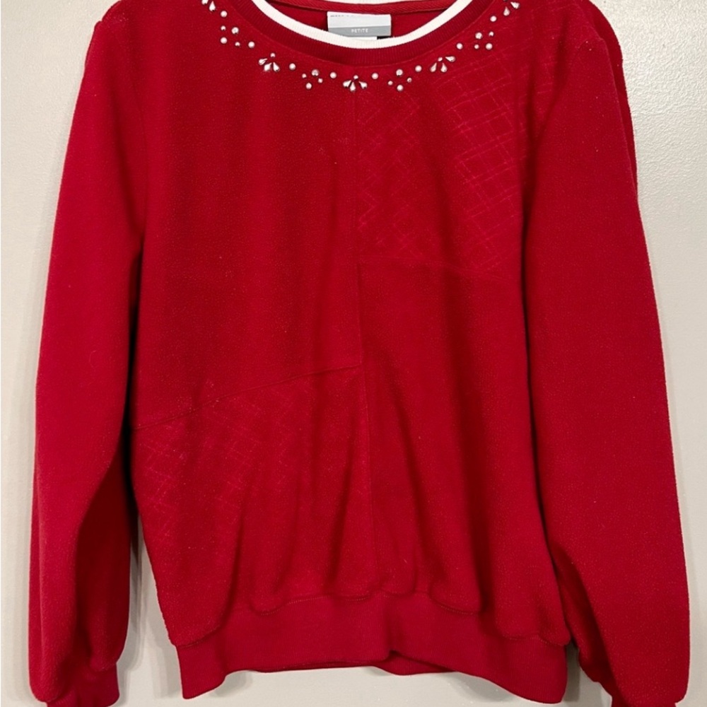 Women’s Fleece Top By Alfred Dunner. Size PM